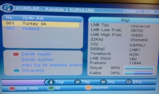 Turksat 4a Lnb Frekans